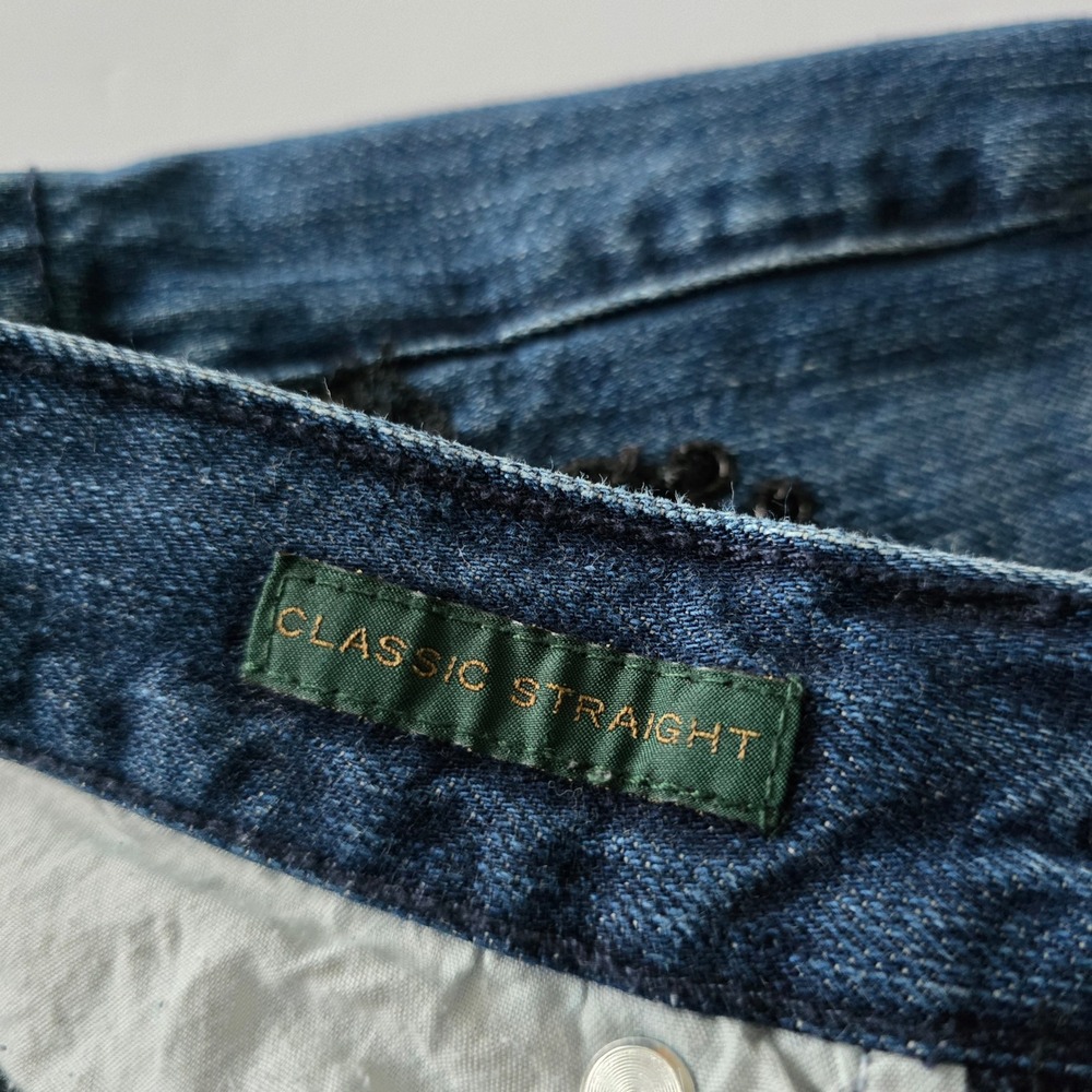Lauren Ralph Lauren Women's Beaded Velvet Patch Jeans Straight 4 - Picture 9 of 15